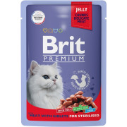 Brit Premium Sterilised корм консервированный для стерилизованных кошек, мясное ассорти с потрошками