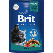 Brit Premium корм консервированный для кошек, утка в соусе