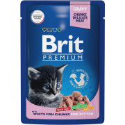 Brit Premium Kitten корм консервированный для котят, белая рыба в соусе