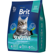 Brit Premium Cat Sensitive корм сухой для кошек с чувствительным пищеварением, с индейкой и ягненком