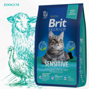 Brit Premium Cat Sensitive корм сухой для кошек с чувствительным пищеварением, с индейкой и ягненком