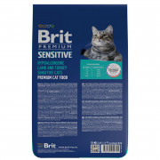 Brit Premium Cat Sensitive корм сухой для кошек с чувствительным пищеварением, с индейкой и ягненком