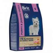 Brit Premium Dog Junior Small с курицей для молодых собак (1–12 мес) мелких пород (1–10 кг)