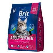 Brit Premium Cat Adult Chicken для взрослых кошек Курица и куриная печень
