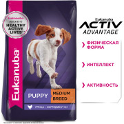 Eukanuba Puppy Medium Breed корм сухой для щенков средних пород в возрасте до года