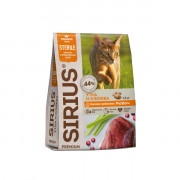 SIRIUS корм сухой для стерилизованных кошек Утка и клюква