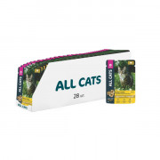 ALL CATS корм консервы для кошек тефтельки с курицей в соусе, пауч