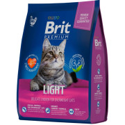 Brit Premium Light корм сухой для кошек с избыточным весом, курица