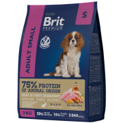 Brit Premium Dog Adult Small корм сухой для собак мелких пород, курица