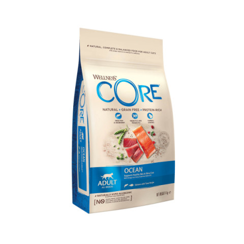 CORE корм сухой для взрослых кошек из лосося с тунцом