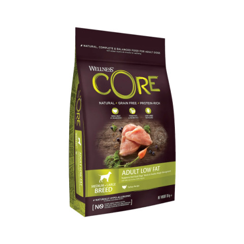 CORE корм сухой для взрослых собак средних и крупных пород со сниженным содержанием жира из индейки