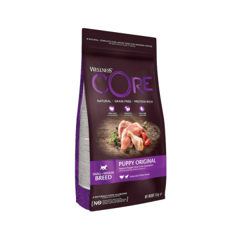 CORE корм сухой для щенков мелких и средних пород из индейки с курицей