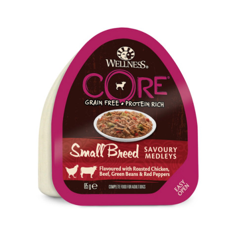 CORE SMALL BREED корм консервированный для собак мелких пород из курицы с говядиной, зеленой фасолью и красным перцем
