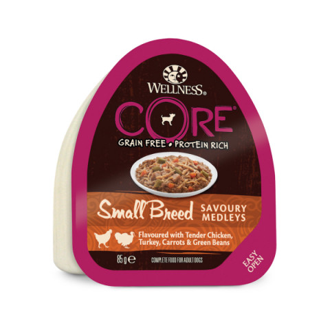 CORE SMALL BREED корм консервированный для собак мелких пород из курицы с индейкой, морковью и зеленой фасолью
