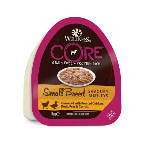 CORE SMALL BREED корм консервированный для собак мелких пород из курицы с уткой, горошком и морковью