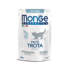 Monge Cat Monoprotein Pouch корм консервированный для котят форель