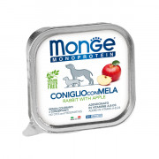 Monge Dog Monoprotein Fruits корм консервированный для собак паштет из кролика с яблоком