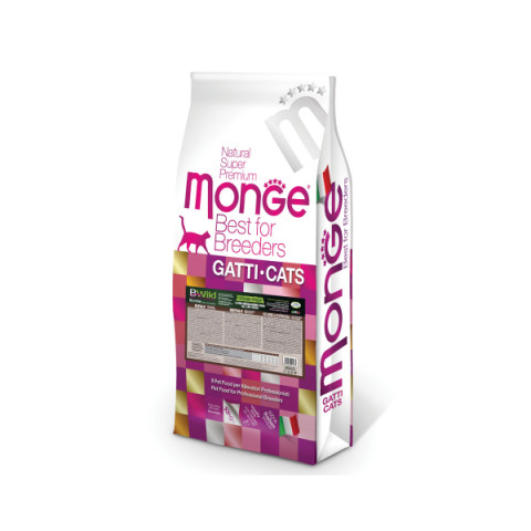 Monge PFB Cat BWild GRAIN FREE корм сухой беззерновой для крупных кошек всех возрастов из мяса буйвола