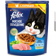 Felix мясное объедение корм сухой курица