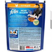 Сухой корм Felix Мясное объедение для взрослых кошек, с курицей