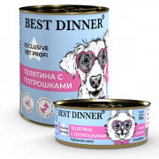 Best Dinner Exclusive Vet Profi Gastro Intestinal корм консервированный для собак и щенков с 6 месяцев с чувствительным пищеварением, профилактика заболеваний ЖКТ, телятина с потрошками