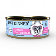 Best Dinner Exclusive Vet Profi Gastro Intestinal корм консервированный для собак и щенков с 6 месяцев с чувствительным пищеварением, профилактика заболеваний ЖКТ, телятина с потрошками