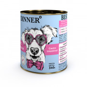 Best Dinner Exclusive Vet Profi Gastro Intestinal корм консервированный для собак и щенков с 6 месяцев с чувствительным пищеварением, профилактика заболеваний ЖКТ, телятина с потрошками