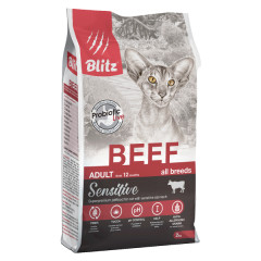 Blitz Sensitive Beef Adult Cats All Breeds корм сухой для взрослых кошек с говядиной