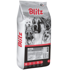 Blitz Sensitive Light Adult Dog All Breeds корм сухой для взрослых собак с лишним весом с индейкой и рисом