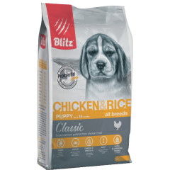 Blitz Classic Chicken & Rice Puppy All Breeds корм сухой для щенков всех пород с курицей и рисом