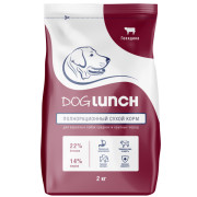 DogLunch корм сухой для собак средних и крупных пород с говядиной