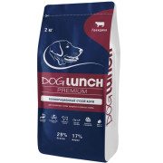 DogLunch Премиум корм сухой для собак средних и крупных пород с говядиной