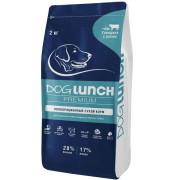 DogLunch Премиум корм сухой для собак средних и крупных пород с говядиной и рисом