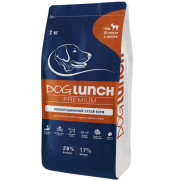 DogLunch Премиум корм сухой для собак средних и крупных пород с ягненком и рисом