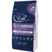 DogLunch Премиум корм сухой для собак средних и крупных пород с индейкой и рисом