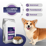 DogLunch Premium корм сухой для собак средних и крупных пород, с индейкой и рис