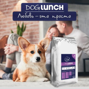 DogLunch Premium корм сухой для собак средних и крупных пород, с индейкой и рис