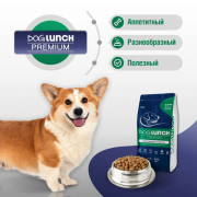 DogLunch Premium корм сухой для собак средних и крупных пород, мясное ассорти