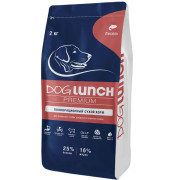 DogLunch Премиум корм сухой для собак средних и крупных пород с лососем