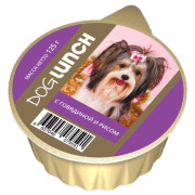 DogLunch консервы для собак крем-суфле с говядиной и рисом