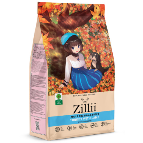 ZILLII Adult Dog Small Breed сухой корм для взрослых собак мелких пород индейка с ягнёнком