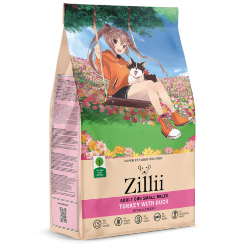 ZILLII Adult Dog Small Breed сухой корм для взрослых собак мелких пород индейка с уткой