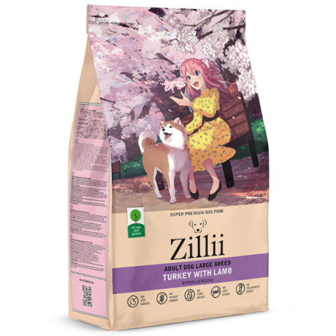 ZILLII Adult Dog Large Breed сухой корм для взрослых собак крупных пород индейка с ягнёнком