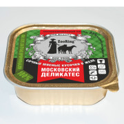 ZooRing корм консервированный для собак кусочки в желе московский деликатес