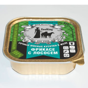 ZooRing корм консервированный для собак кусочки в желе фрикасе с лососем