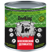 ZooRing корм консервированный для собак московский деликатес, паштет