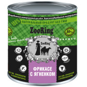 ZooRing корм консервированный для собак фрикасе с ягненком, паштет
