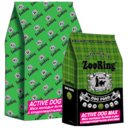 ZooRing Active Dog Max Standart корм сухой для взрослых активных собак крупных и гигантских пород мясо молодых бычков с хондрозащитными агентами