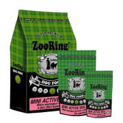 ZooRing Active Dog Mini корм сухой для взрослых активных собак миниатюрных и средних пород, склонных к аллергии, нуждающихся в ограничении жиров в рационе, мясо молодых бычков