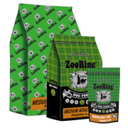 ZooRing Adult Dog Medium корм сухой для молодых и взрослых собак всех пород, подходит для собак со светлым окрасом шерсти, индейка